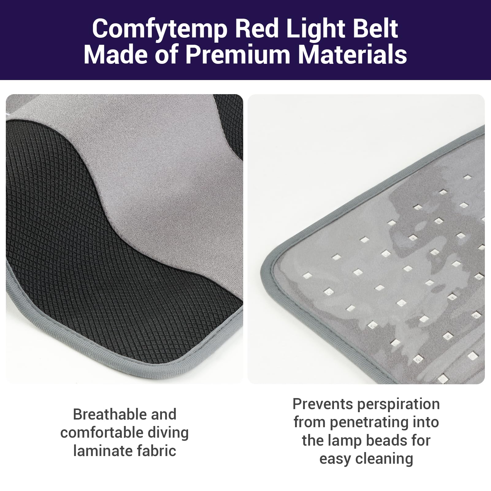 Comfytemp Red Light Therapy Mat for Body, 33'' x 17'', 660nm & 850nm | Flexible Near Infrared Light Therapy Pad, Wearable Light Blanket with Timer, for Back Belly Knee Joint Muscle, Home Use