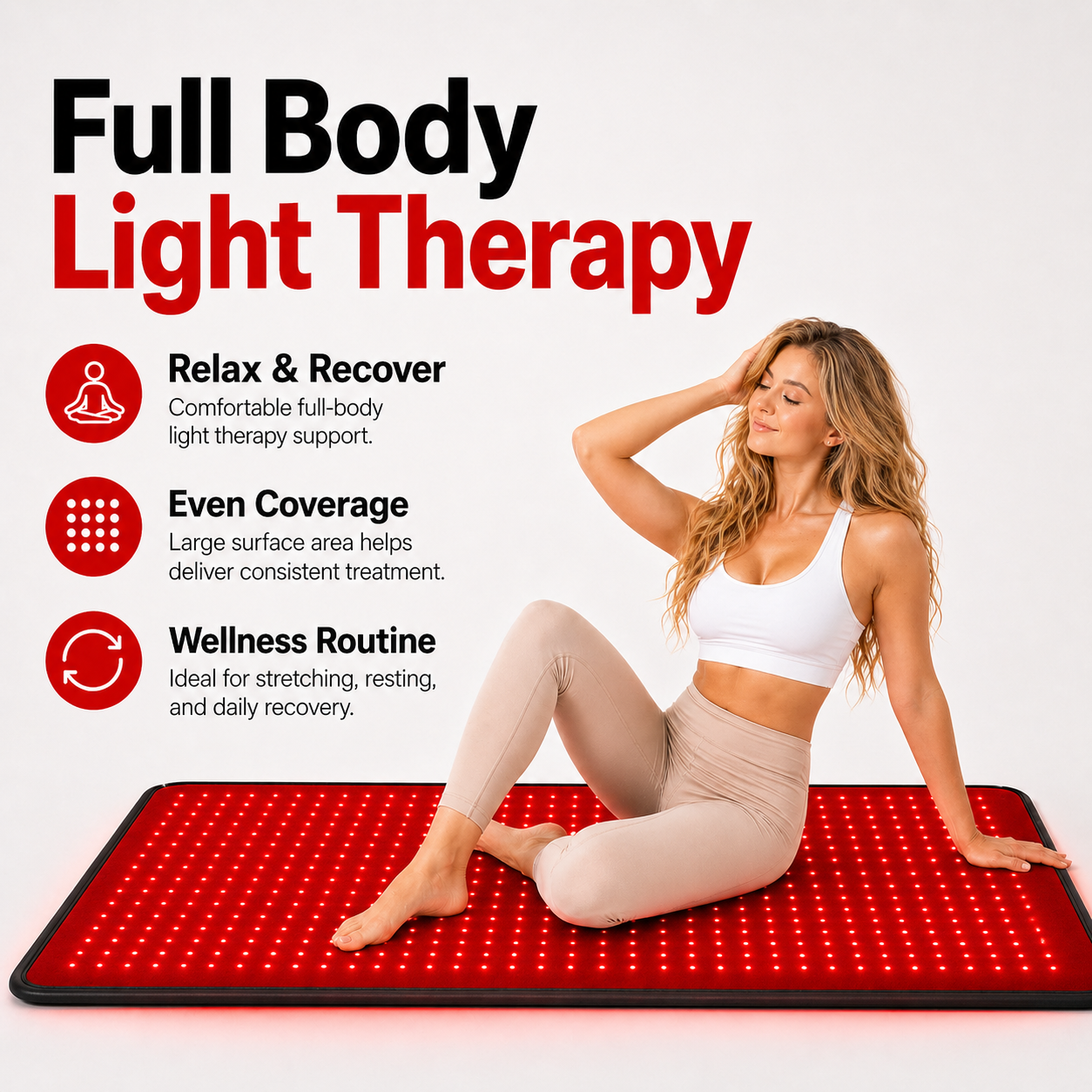 FullGlow™ 180 Full Body Red Light & Near Infrared Mat
