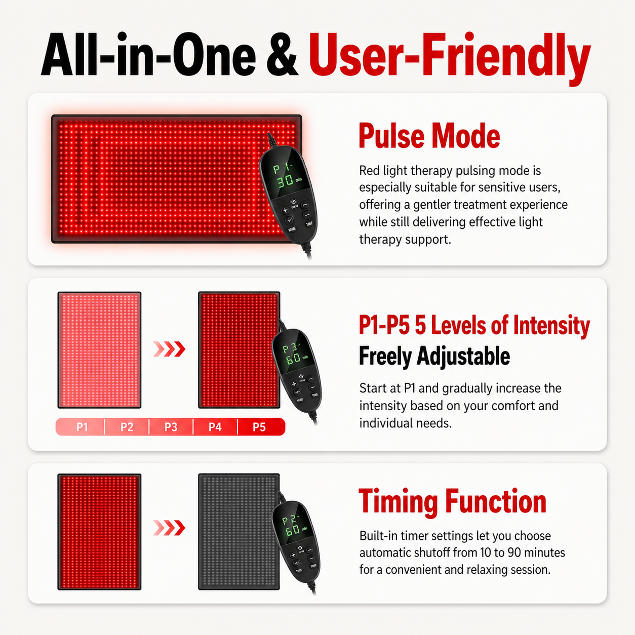 FullGlow™ 180 Full Body Red Light & Near Infrared Mat