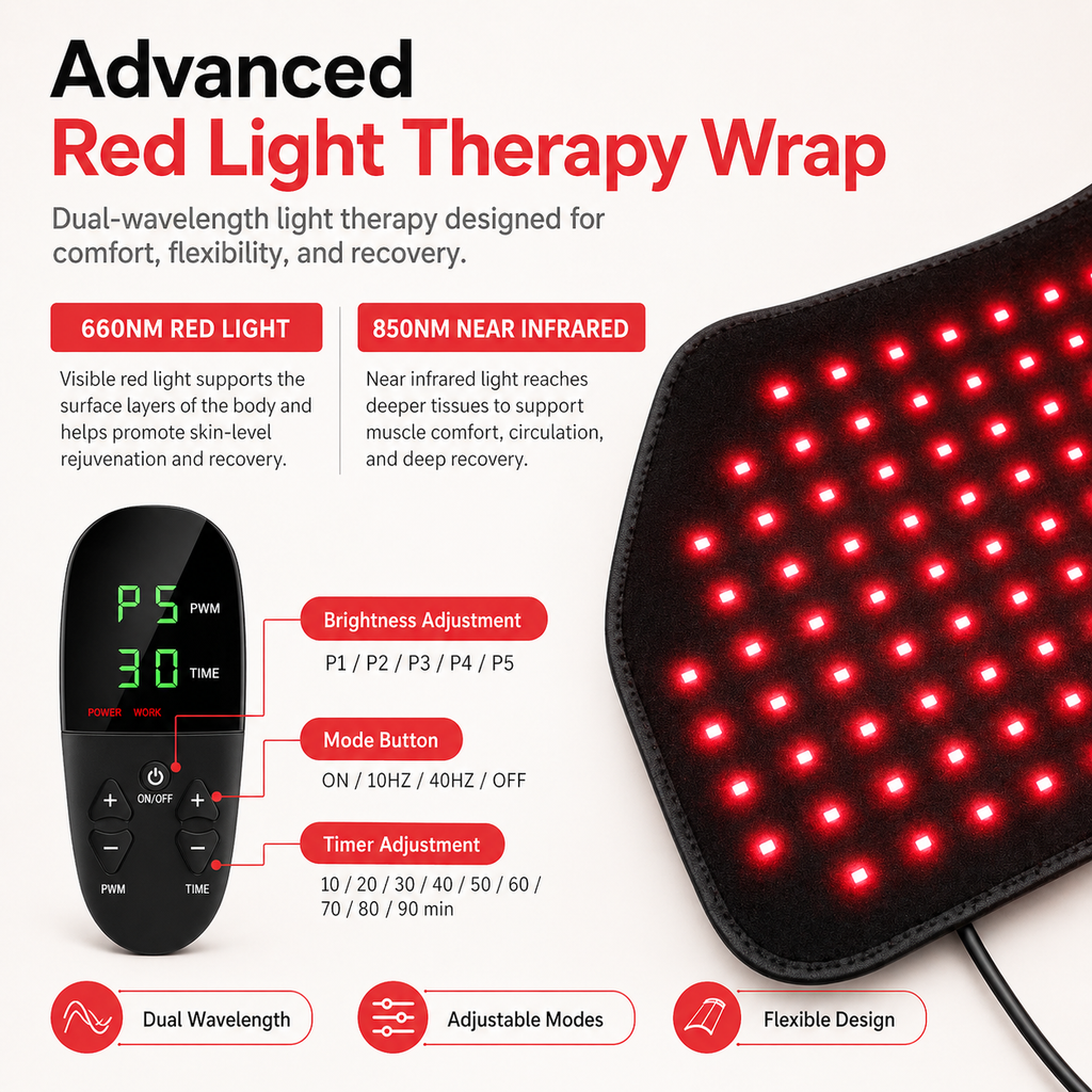 Relieve Muscle & Joint Pain at Home with Clinical-Grade Red & Near Infrared Light