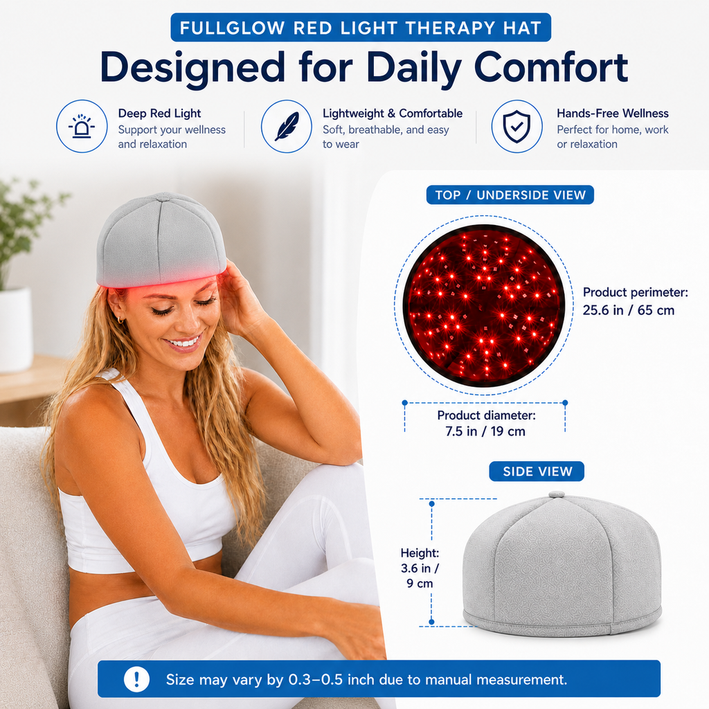 FullGlow Red Light and Infrared Therapy Hat