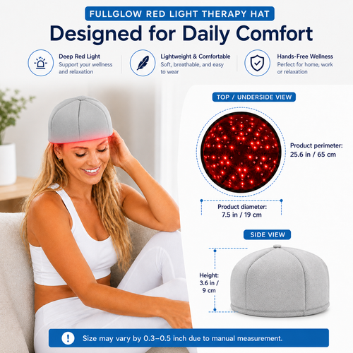 FullGlow Red Light and Infrared Therapy Hat