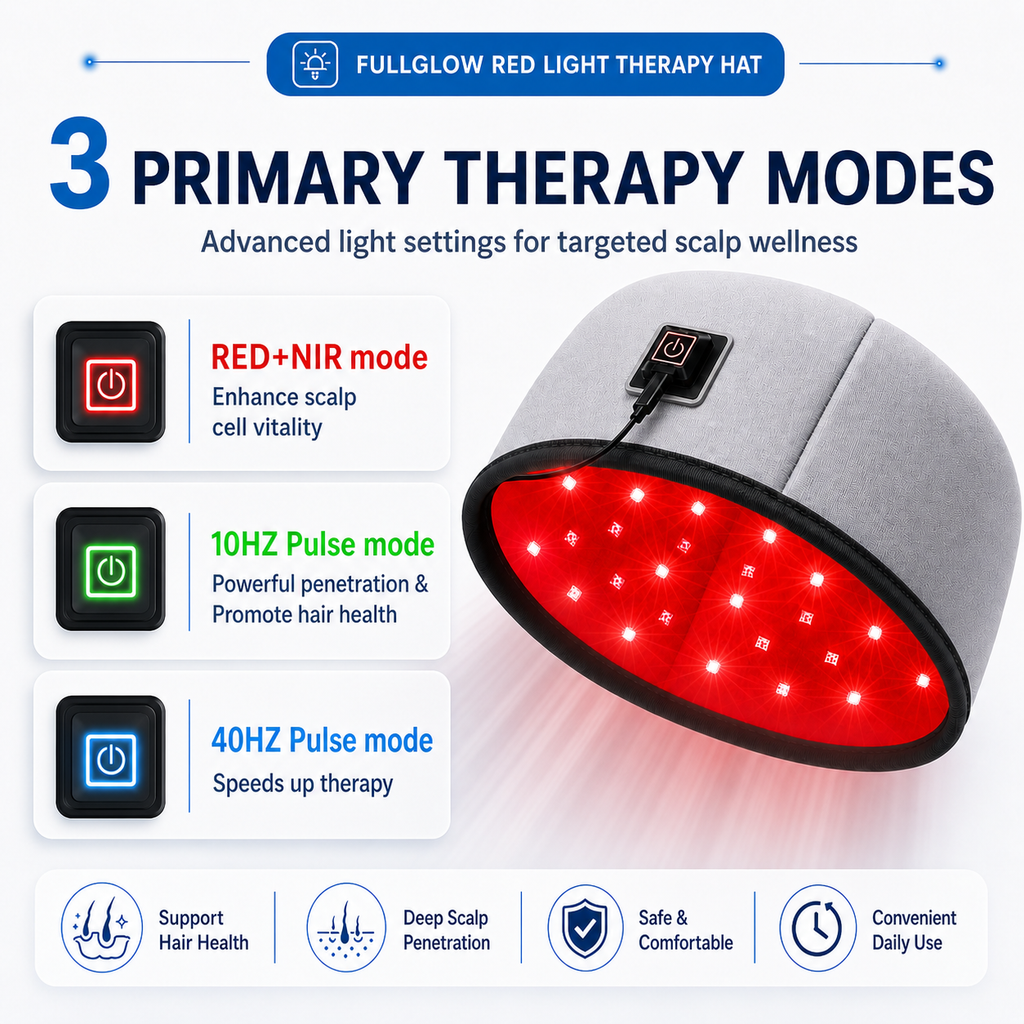 FullGlow Red Light and Infrared Therapy Hat